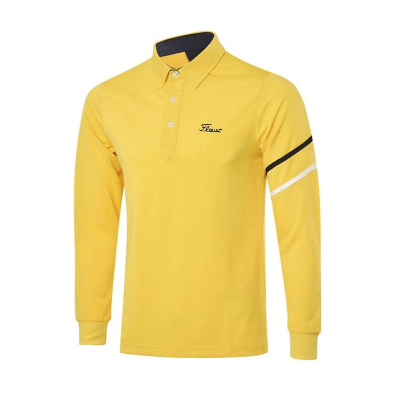 

Golf Wear for Men Autumn Long Sleeve Outdoor Sports Leisure Plol Shirt Golf Wear