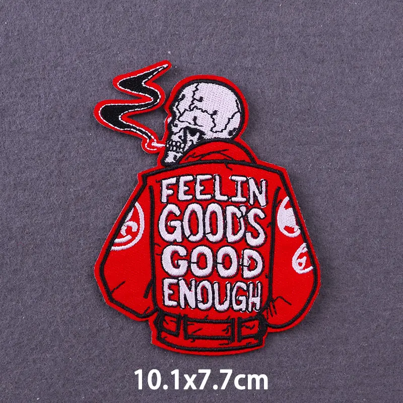 Светлые наклейки с помощью утюга для одежды термоклейкие нашивки в стиле панк