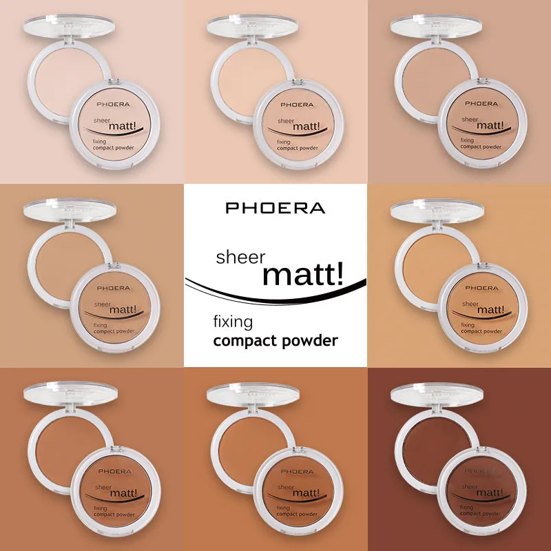 PHOERA 8 цветов матовый минеральный порошок для лица прессованные основы контроль