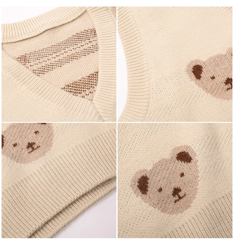 Повседневные вязаные жилеты для женщин с V-образным вырезом Универсальный