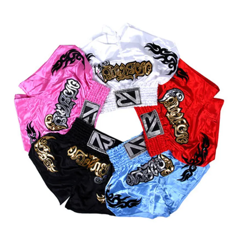 

Embroidery Muay Thai Boxing Shorts Muaythai Trunks Men's Comprehensive Combat Free Sparring MMA Fight Shorts Sanda Clothing