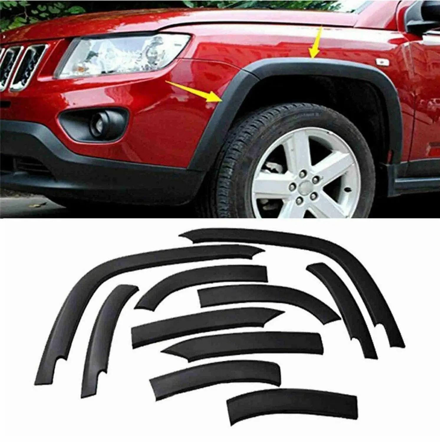 Новинка 10 шт. колёса для крыльев Chuang Qian защитная крышка молдинг Jeep Compass 2011 2018 2.0L