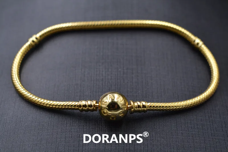 DORANPS брендовые ювелирные изделия 14K позолоченный браслет для женщин браслеты