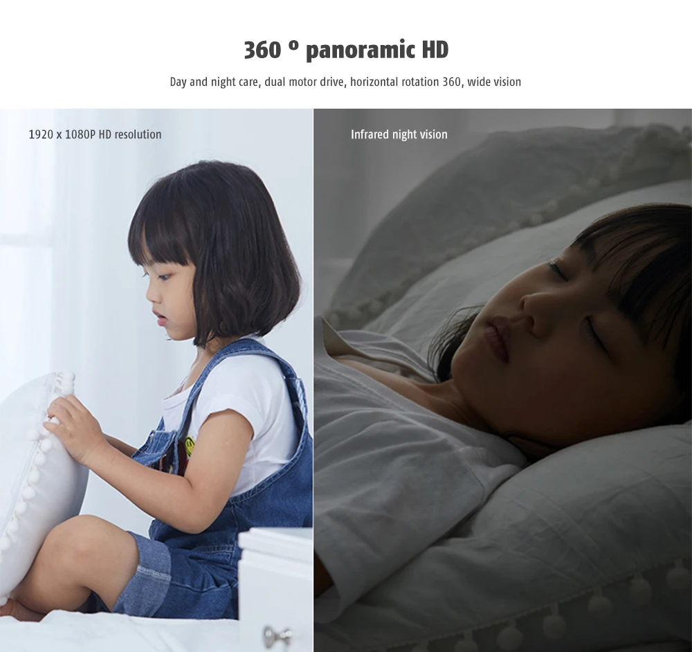 XIaomi Smart Беспроводной IP камера Инфракрасная 1080P HD ночное 360 для панорамной съемки умные детские для слежки за домашней безопасностью Камера
