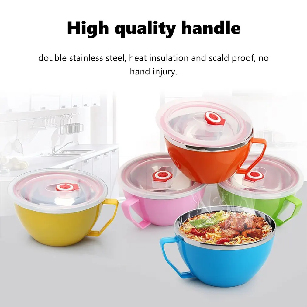 Чашки для лапши из нержавеющей стали чашки чаша рамен супа изолированная коробка