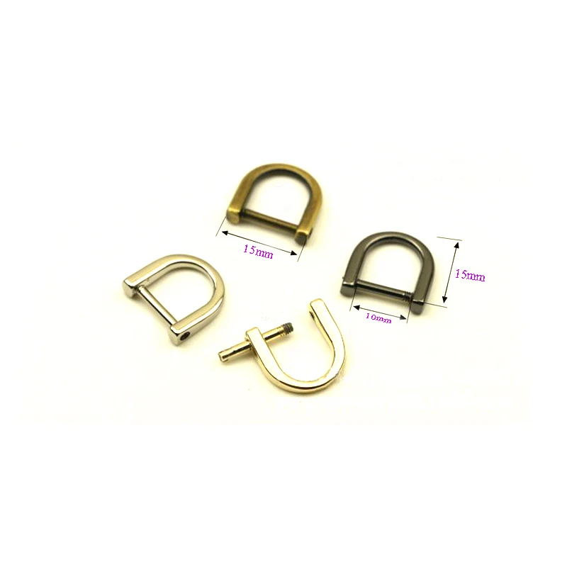 

Metal Detachable Open Screw D Ring Buckle Shackle Clasp For DIY Crafts Leather Craft Bag Strap Belt Handle Shoulder Webbing