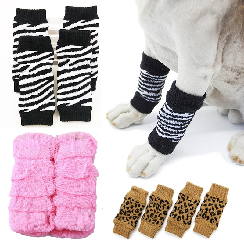 

2 Pairs Creative Pet Leg Protector Winter Warm Dog Cat Puppy Cotton Leg Kneecap Socks Knee Socks Pet Dogs Supplies