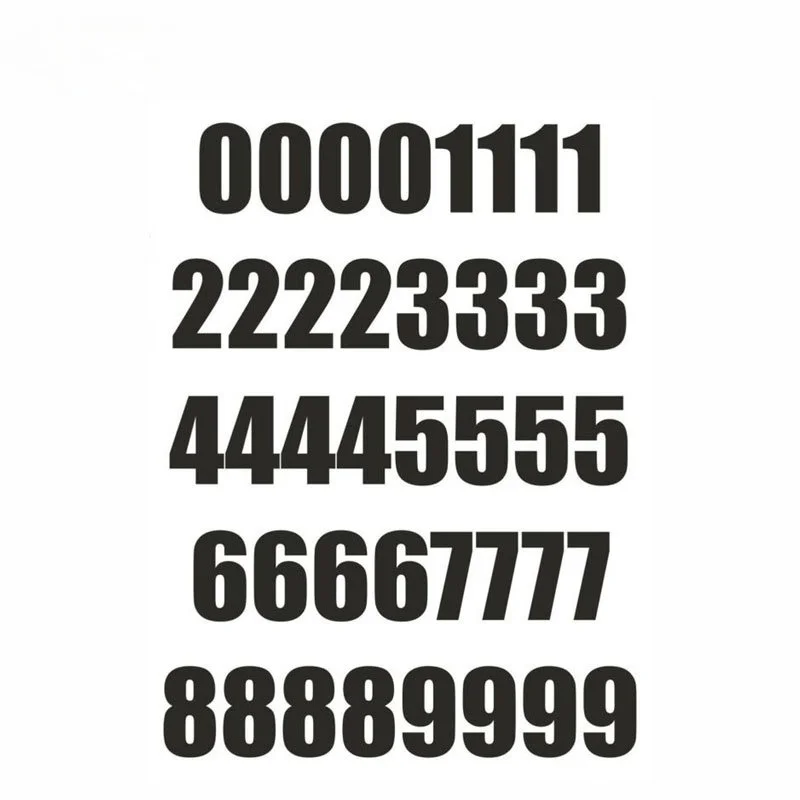 

30*15cm Interesting numbers Car Sticker Motorcycle Bumper Trunk Laptop Window Decals Vinyl Car Styling Decoration