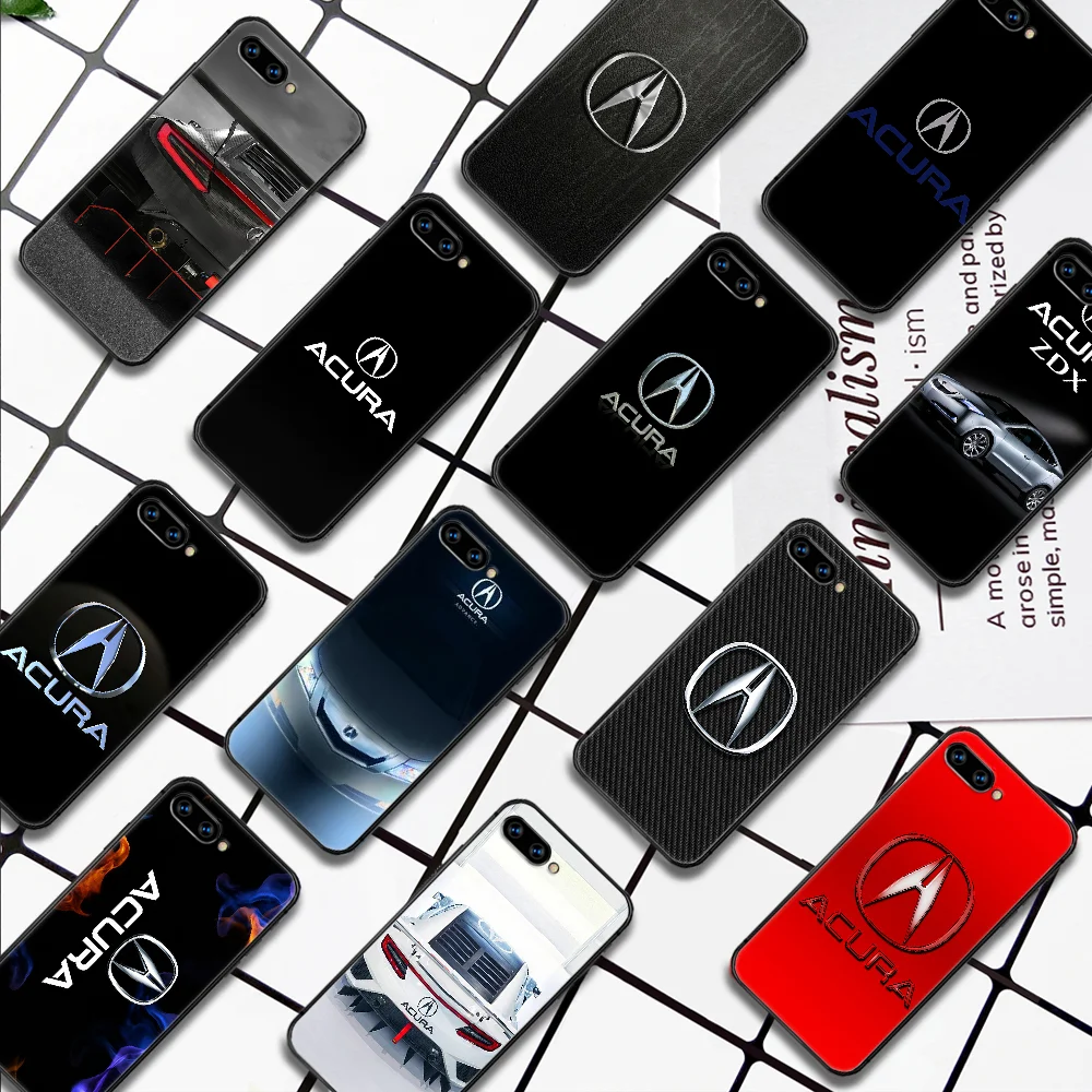 

Acura Car Logo Phone Case For Huawei Honor 6A 7A 7C 8 8A 8X 9 9X 10 10i 20 Lite Pro Play black Cell Tpu Funda Fashion Bumper 3D