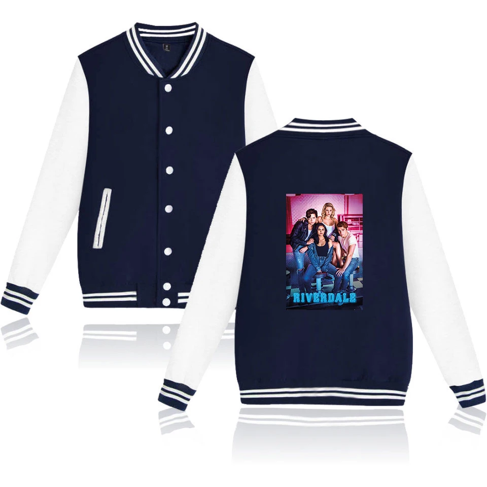 

LUCKYFIRDAYF Riverdale Baseball Jacket 2019 Fashion Pullover Cool Oversize Capless 2019 New Unisex Cool V-neck Warm Jackets