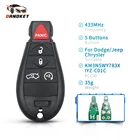 Автомобильный смарт-ключ Dandkey M3N5WY783X IYZ-C01C, 4 + 1, 5 кнопок, для Chrysler, Dodge, Jeep Grand 2008-2013, 433 МГц