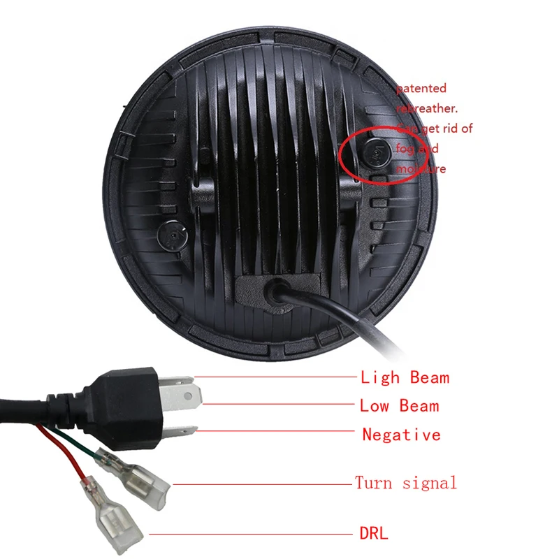 7 дюймовый светодиодный налобный фонарь Головной для мотоцикла фасветильник