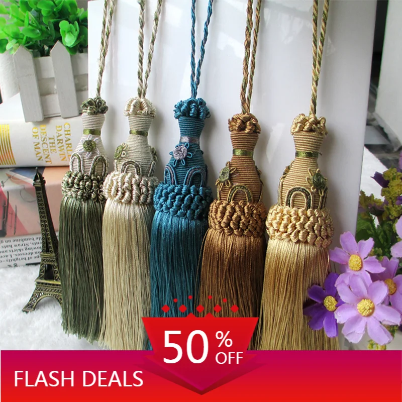 

European Accessories Small Hanging Ball Modern Home Structured Curtain Tassel Pendant Decoration Strap Tassel