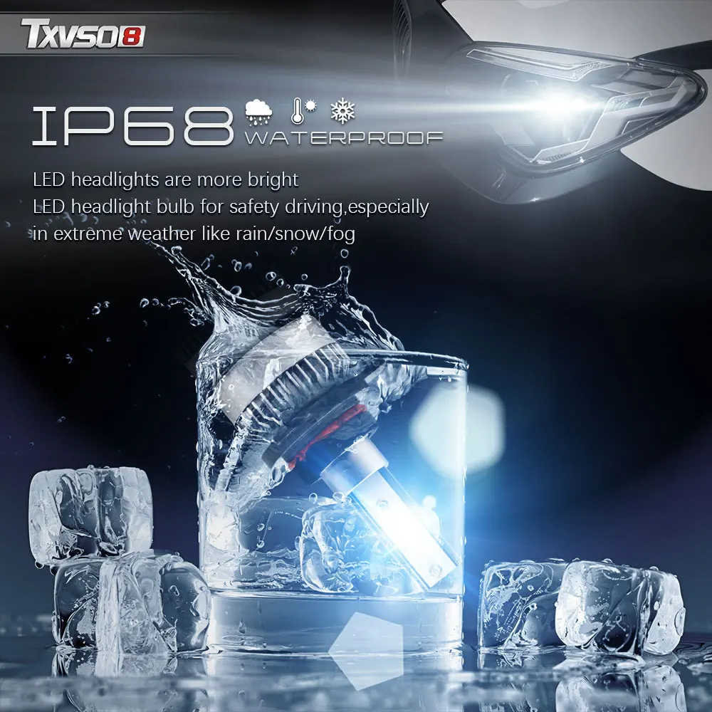 Автомобильная фара для вождения лампы IP68 Водонепроницаемая светодиодная