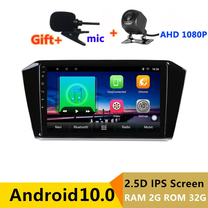 2 din android 10 автомобильное радио авто стерео для Volkswagen VW Passat B8 2016 2017 2018 навигация GPS DVD