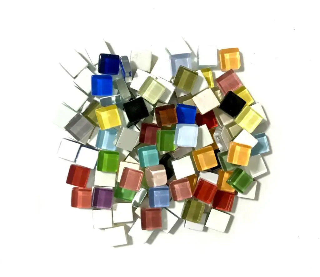 100 г (около шт) 1 см многоцветные квадратные мозаичные Стеклянные Плитки для