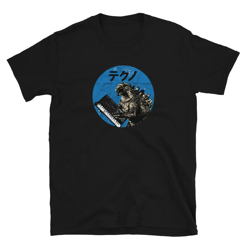 

2021 Summer Men's T-shirt Japanese Monster Synthesizer Print Pattern Street Casual Cotton O-neck High-quality Oversized T-shirt