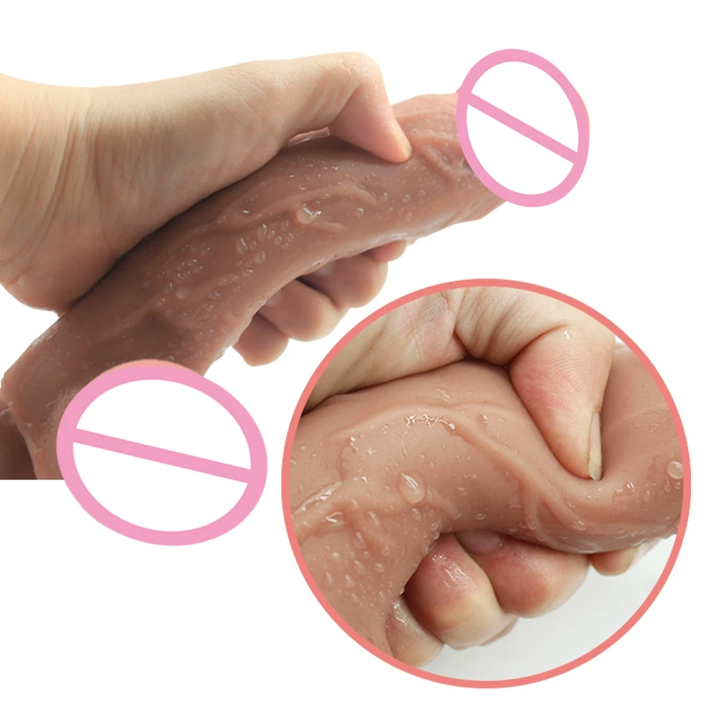 Большой страпон фаллоимитатор присоска реалистичный пенис интимные игрушки для