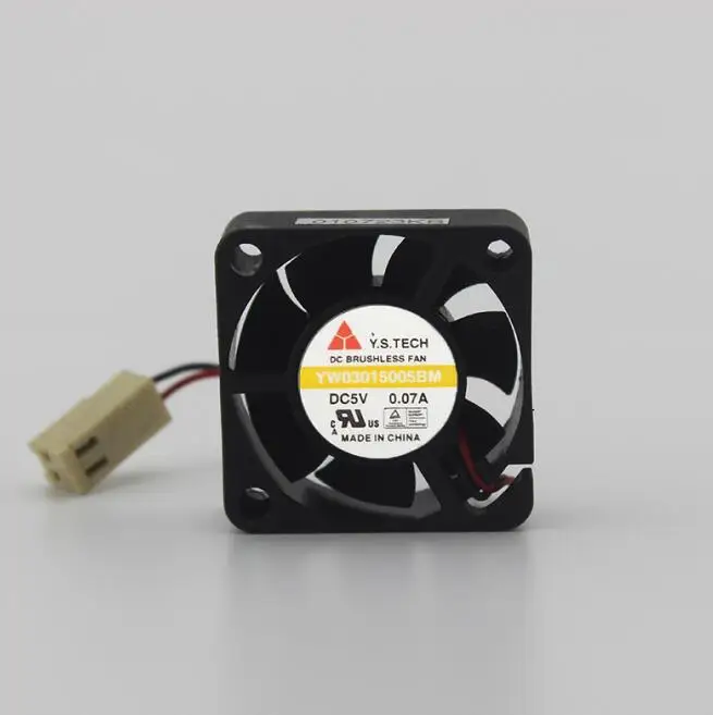 Двухпроводной Вентилятор охлаждения сервера Y.S TECH YW03015005BM DC 5V 0.07A 30x30x15 мм