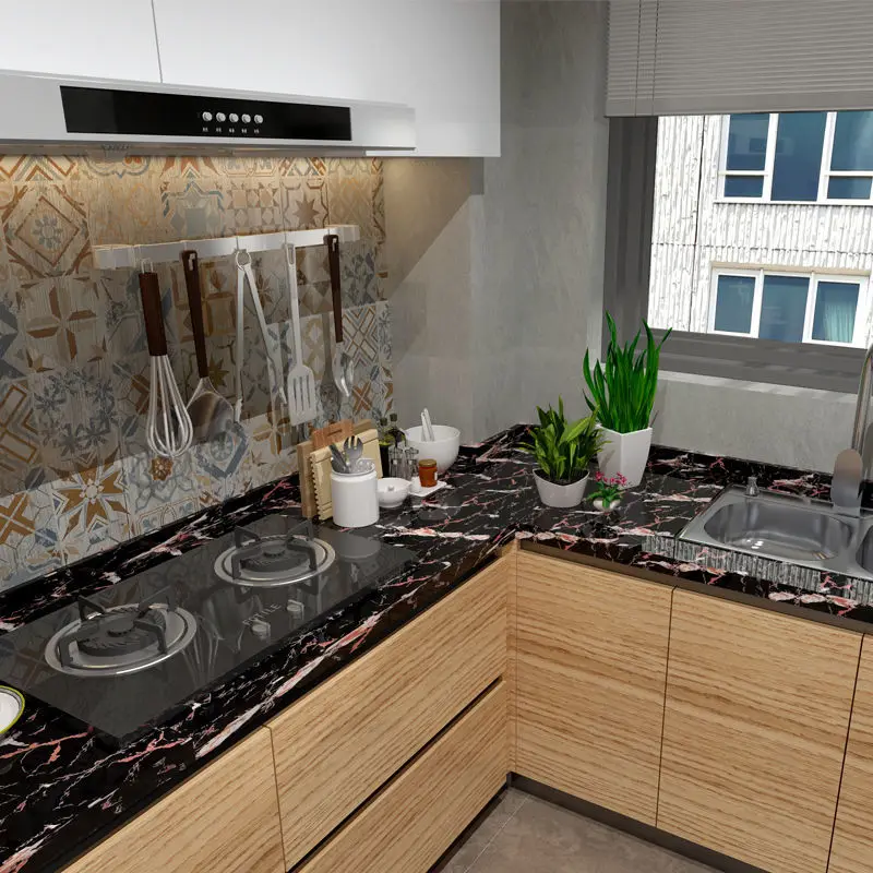 ПВХ пленки настенные Стикеры мраморные водонепроницаемые самоклеящиеся обои