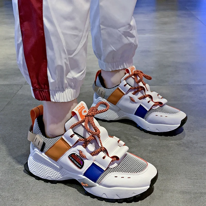 Кроссовки женские сетчатые дышащие легкие повседневная обувь на плоской