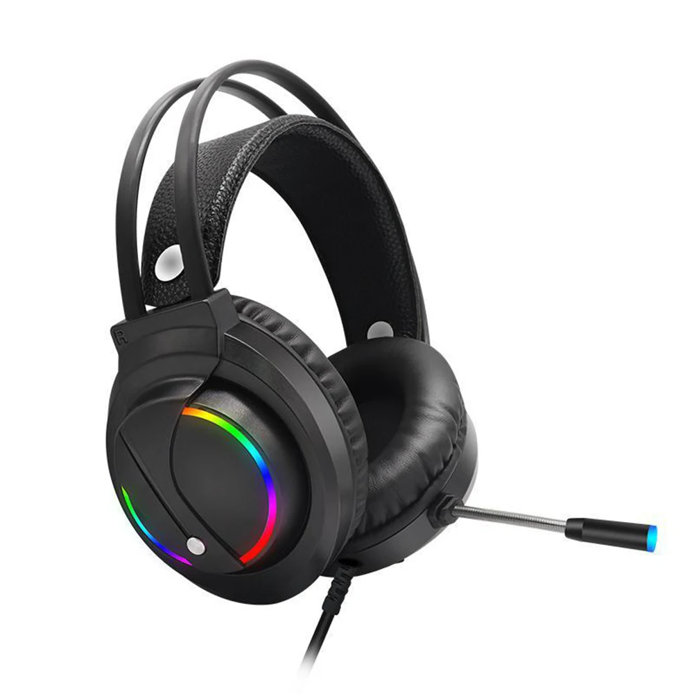 Проводная гарнитура K1 RGB 7 1 с головным креплением 50 мм диск звук USB Накладные