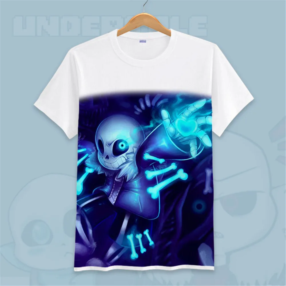 Популярная игра Undertale футболка с принтом черепа Brother Sans &amp Papyrus футболки короткими