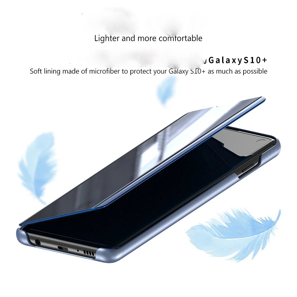 Новое поступление, умный зеркальный флип-чехол 360 для телефона samsung Galaxy S9 S10 Plus, прозрачный чехол для samsung S10e S10 e, чехол для смартфона