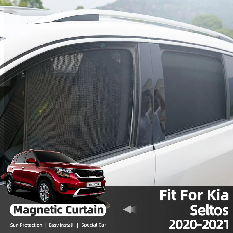 

For Kia KX3 Seltos 2020 2021 Magnetic Curtain Uv Solar Protection Sunshield Sunshade Mesh Protection Cover