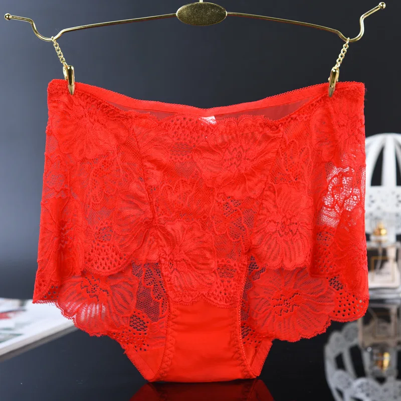 Женское нижнее белье из модала с высокой талией сексуальное кружевное трусики
