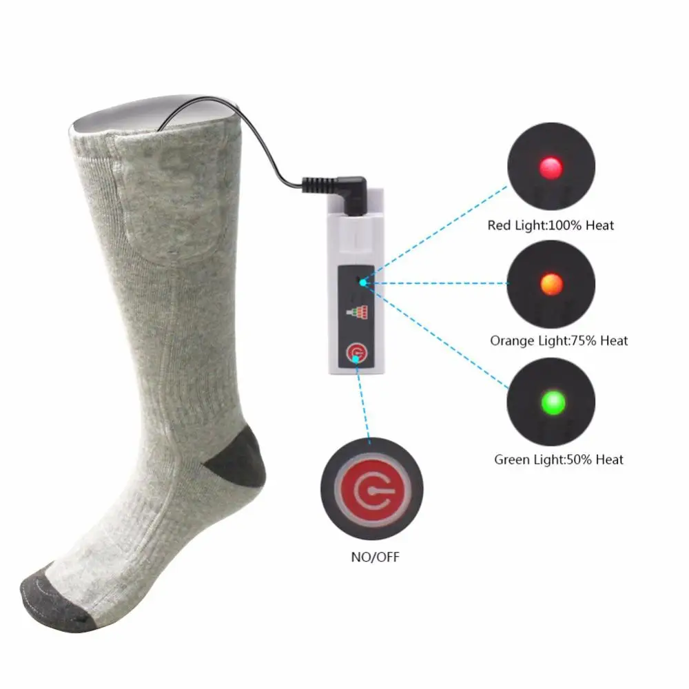 

Heated Socks Warm Feet Foot Warmer Electric Warming Thermal Sox Winter Hunting Warmer Winter 3.7V USB Rechargable Battery Sock