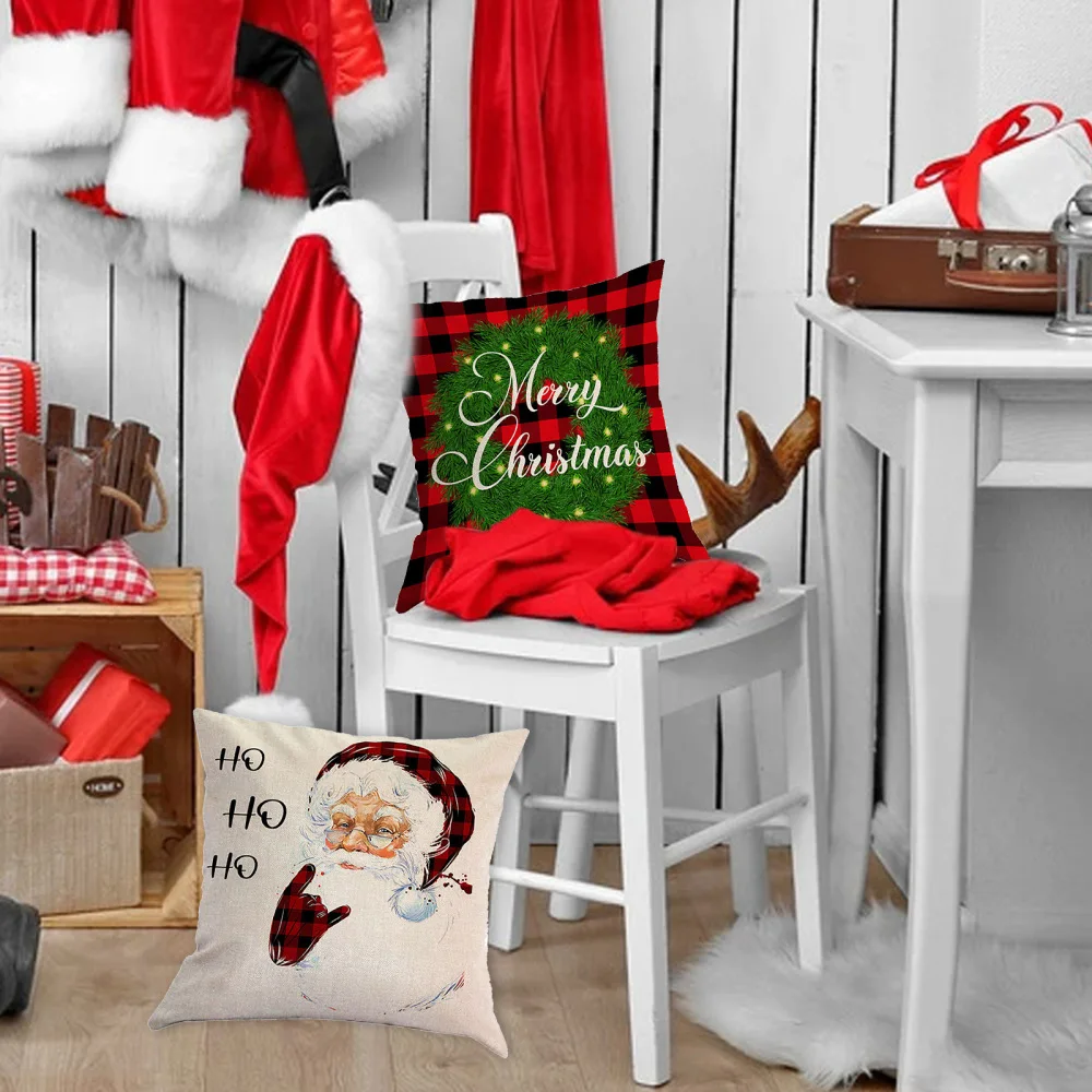 Наволочка для дивана с изображением снеговика на Рождество 45 см * | Дом и сад