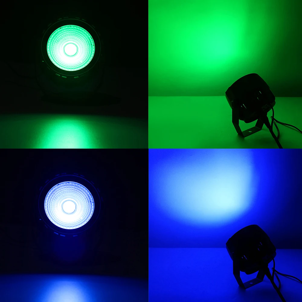 2 шт. пластиковые УФ-светодиоды 30 Вт УФ-лучи беспроводной пульт ДУ RGB 3 в 1 DMX 7