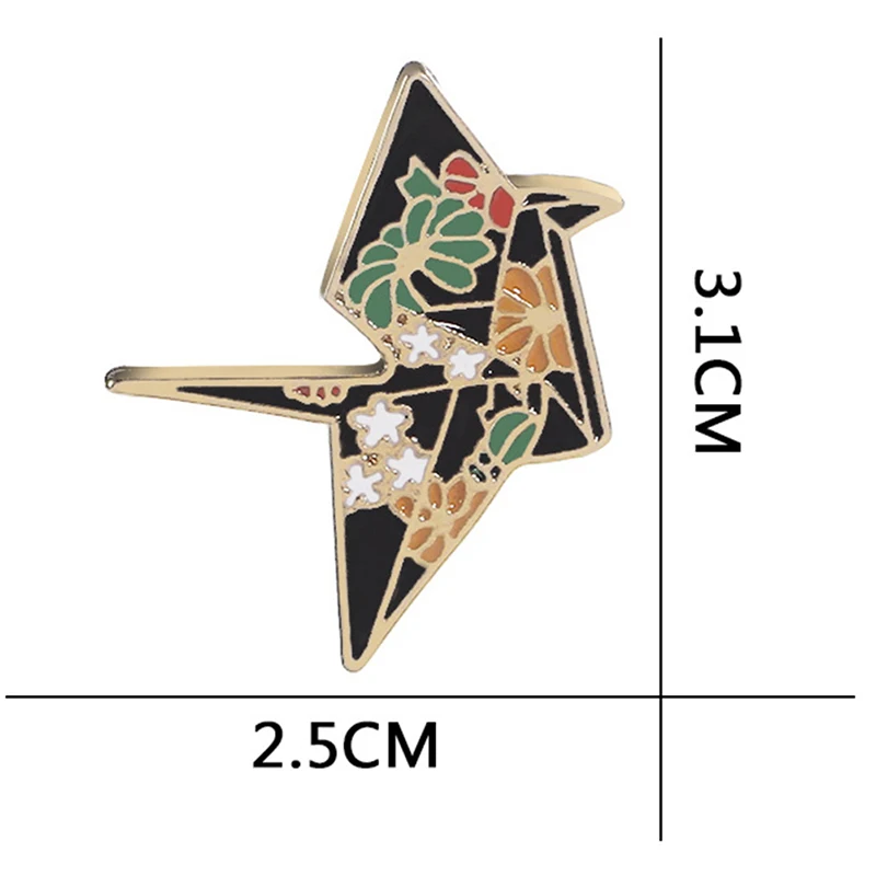 

Elegant Printed Thousands of Paper Cranes Enamel Pin Brooches Cartoon Creative Brooch Pins Denim Hat Badge Collar Jewelry