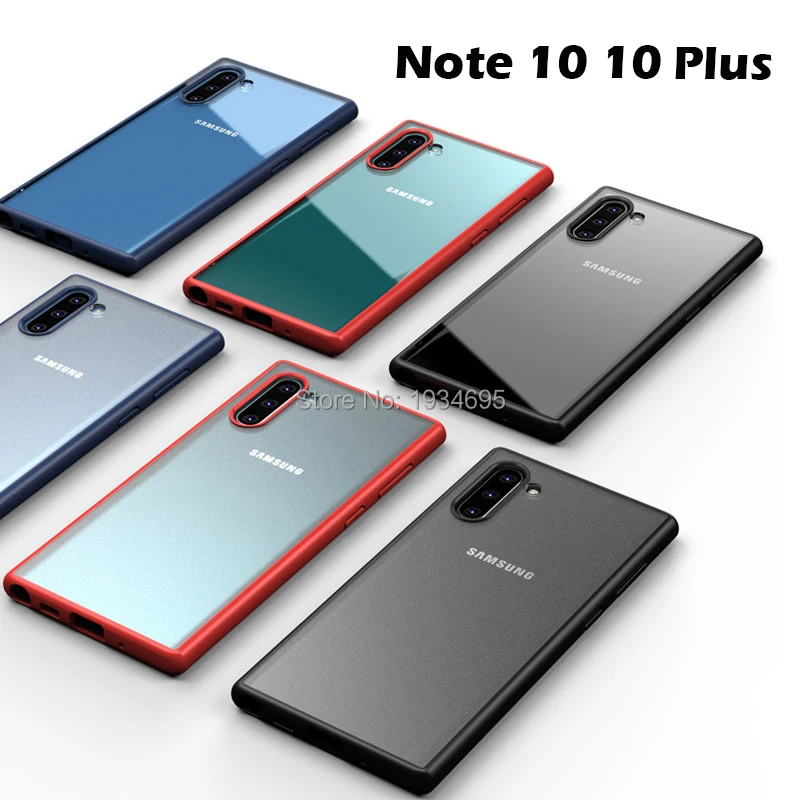 Чехол Note 10 Plus прозрачная задняя крышка ультра тонкий противоударный чехол для