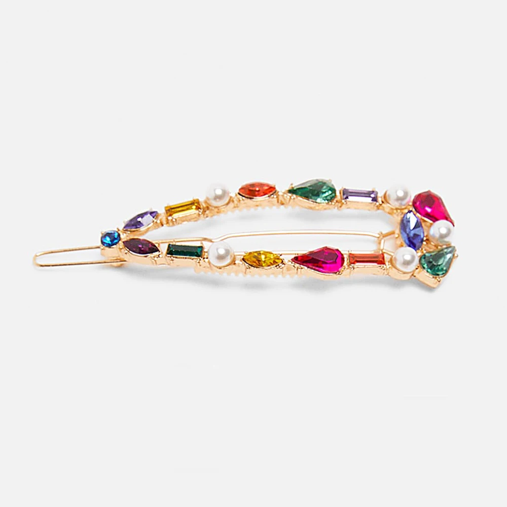Girlgo Bauble Bar, новинка, аксессуары для волос, женские Яркие Хрустальные заколки для волос, рождественские снежинки, пряники, заколки для волос - Окраска металла: 16