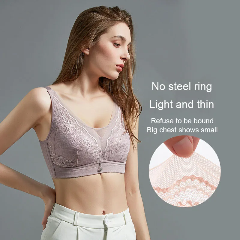 Женское нижнее белье большого размера с кружевными вставками без стального