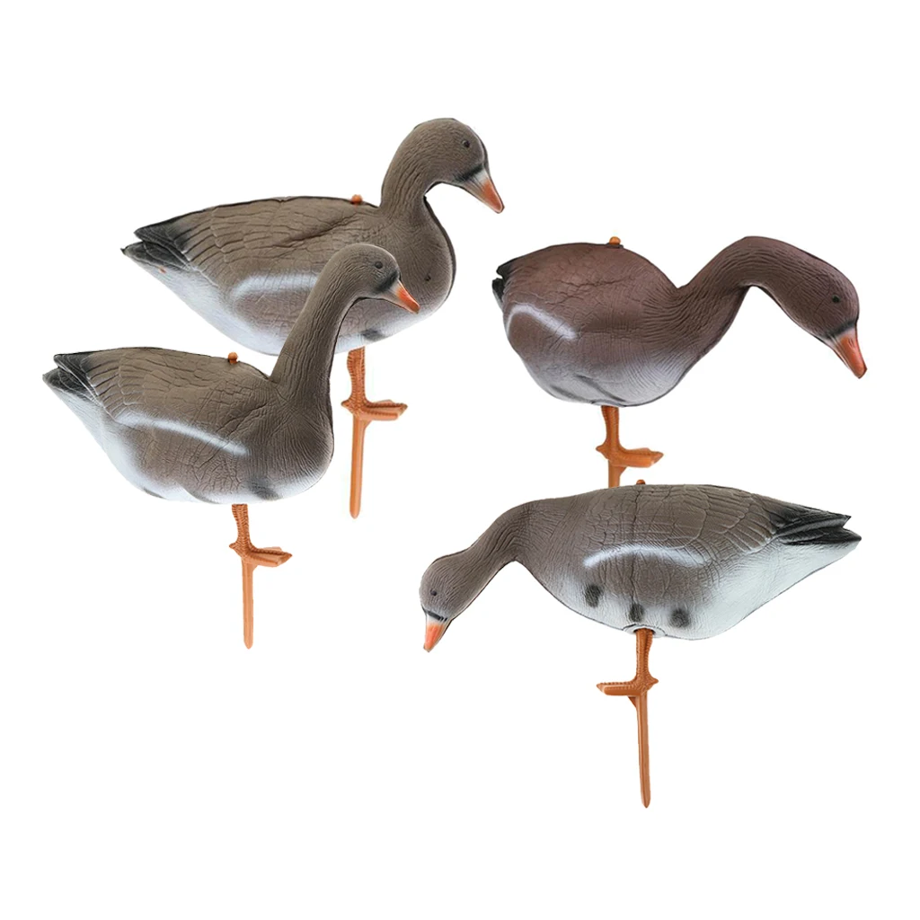 4Pcs Realistic Goose Hunting Decoy Turkey Crow Decoys Garden Decor Sentries | Спорт и развлечения