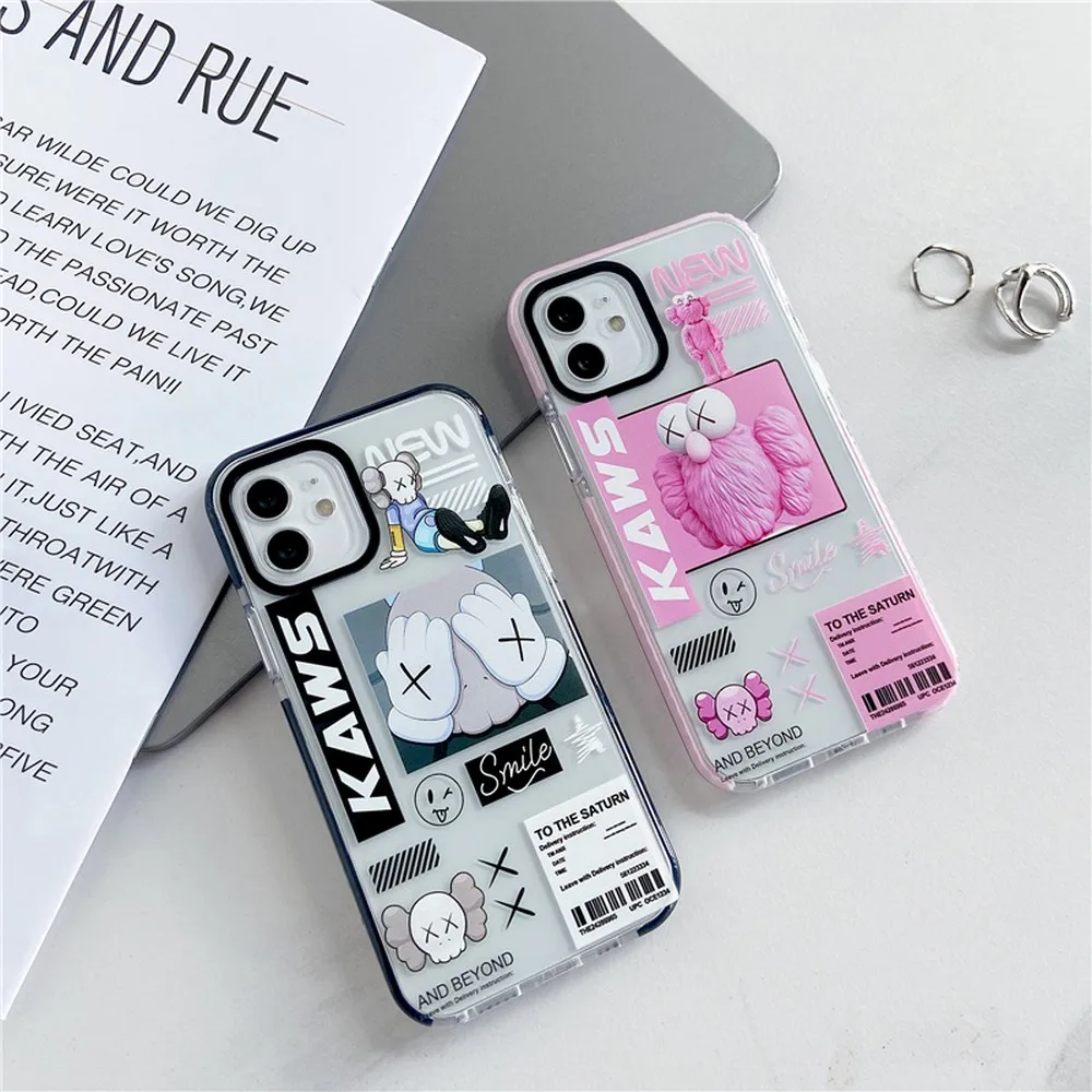 

Cartoon Transparent Bear Pattern Soft Shell For iphone 7 8 plus 11 12 13 Pro Max XS X XR SE 2020 Cases Cover