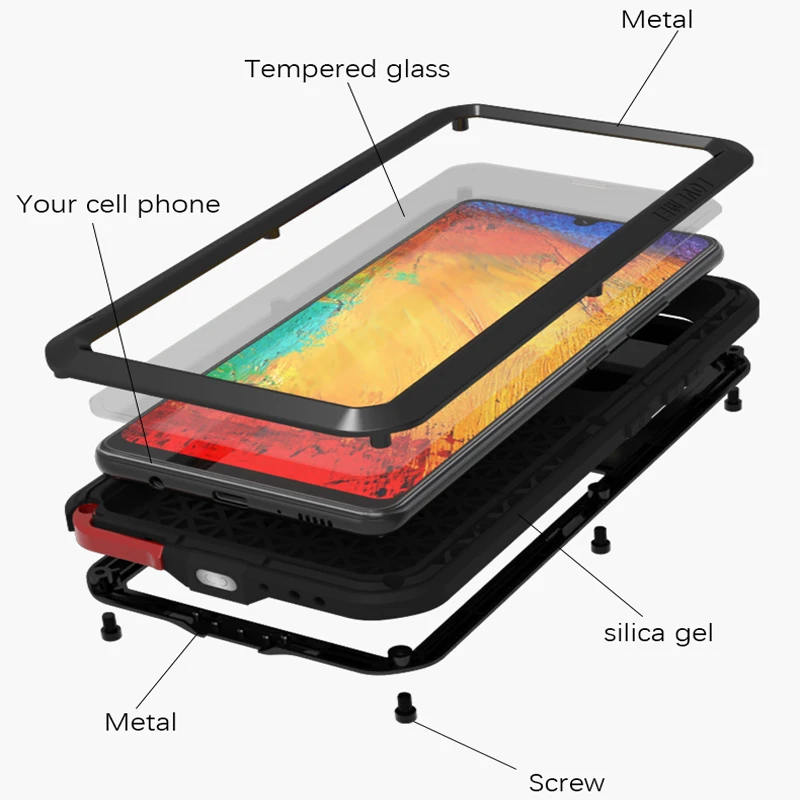 

Powerful 360 Heavy Duty Phone Case for Samsung Galaxy A42 5G Shock Dirt Proof Water Resistant Metal Armor Cover Phone Case Coque