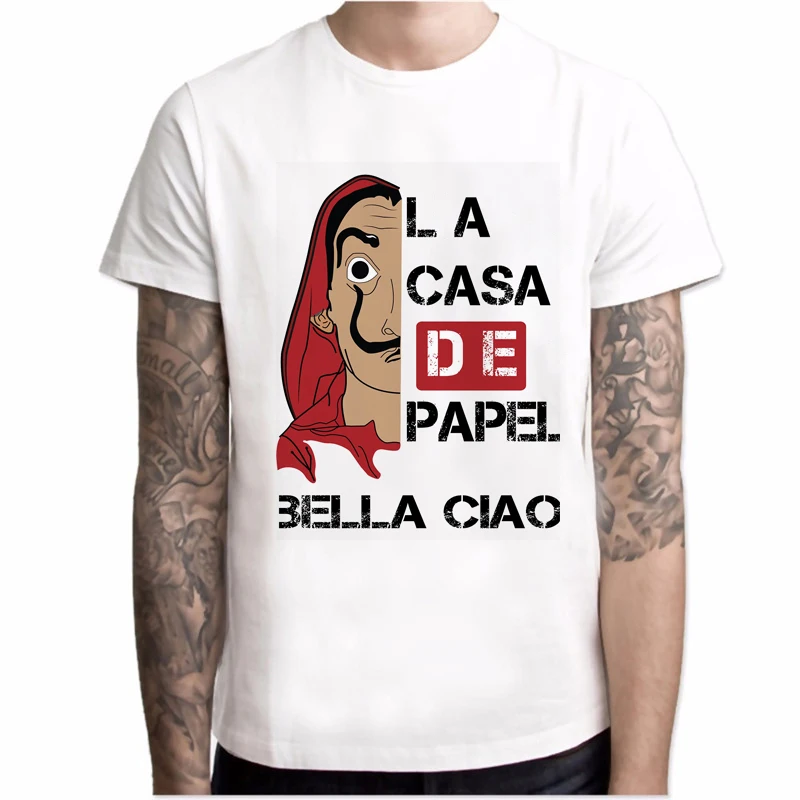 Новая футболка для детей Для мужчин Забавный дизайн La Casa De Papel футболка деньги Heist футболки ТВ футболки "сериалы" Для мужчин короткий рукав дом Бумага футболка - Цвет: 8016