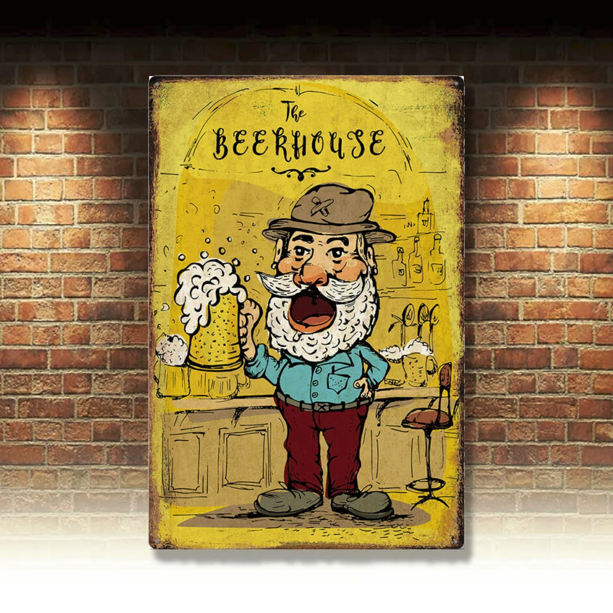

Metal Tin Sign the beerhouse beer for Bar Pub Home Vintage Retro Poster