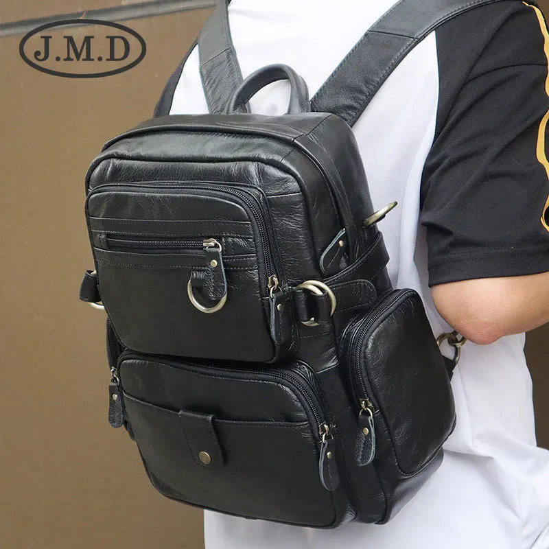 J.M.D 2019 новые высококачественные стильные рюкзаки унисекс из 100% натуральной кожи