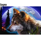 Diy 5d Алмазная мозаика moon wolf картина 