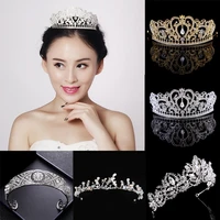 rhinestones prom tiara bridal headdress bridesmaid crystal crown elegant charm exquisite hair accessories