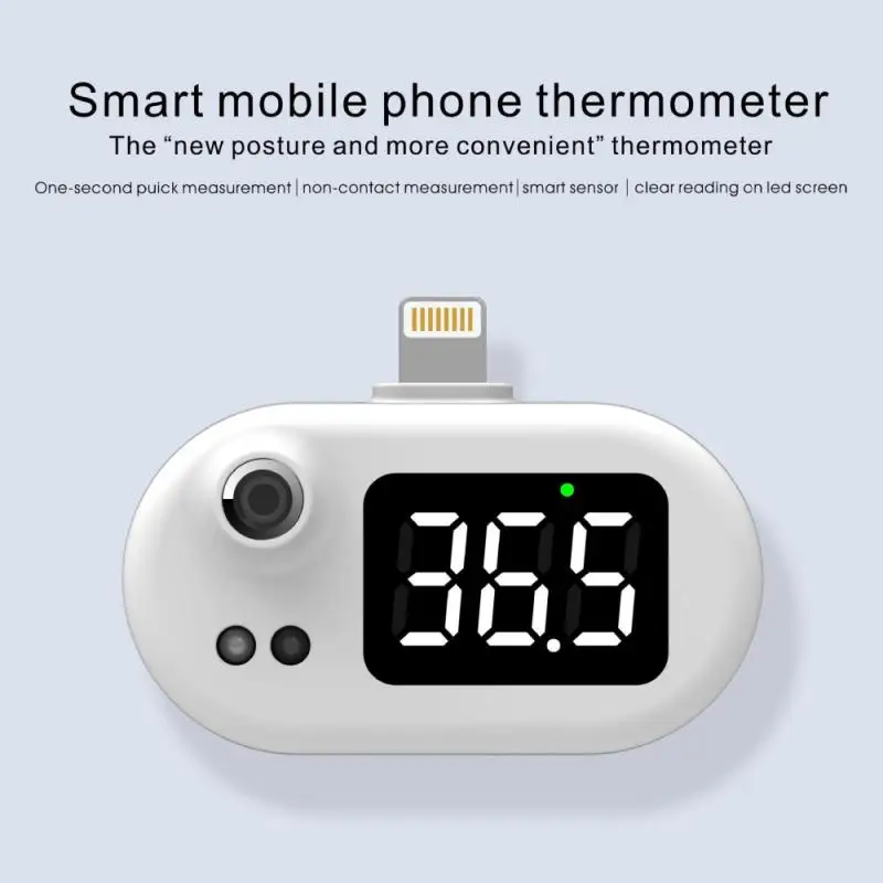 

Suitable For Apple Android Xiaomi Huawei Mobile Phone Portable Infrared Thermometer Plug-in USB Smart Phone Thermometer