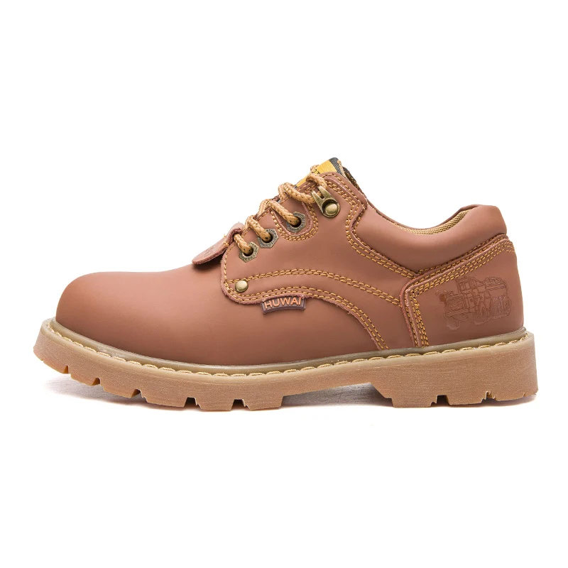 5808Light-Brown Г. Новая обувь из натуральной дышащей кожи Мужская модная повседневная нескользящая обувь на шнуровке удобная резиновая обувь кроссовки - Цвет: 5808Light-Brown