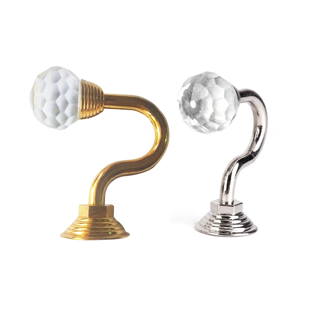 2 шт./компл. большой металлический хрустальный шар крючки для штор Holdback кисточка