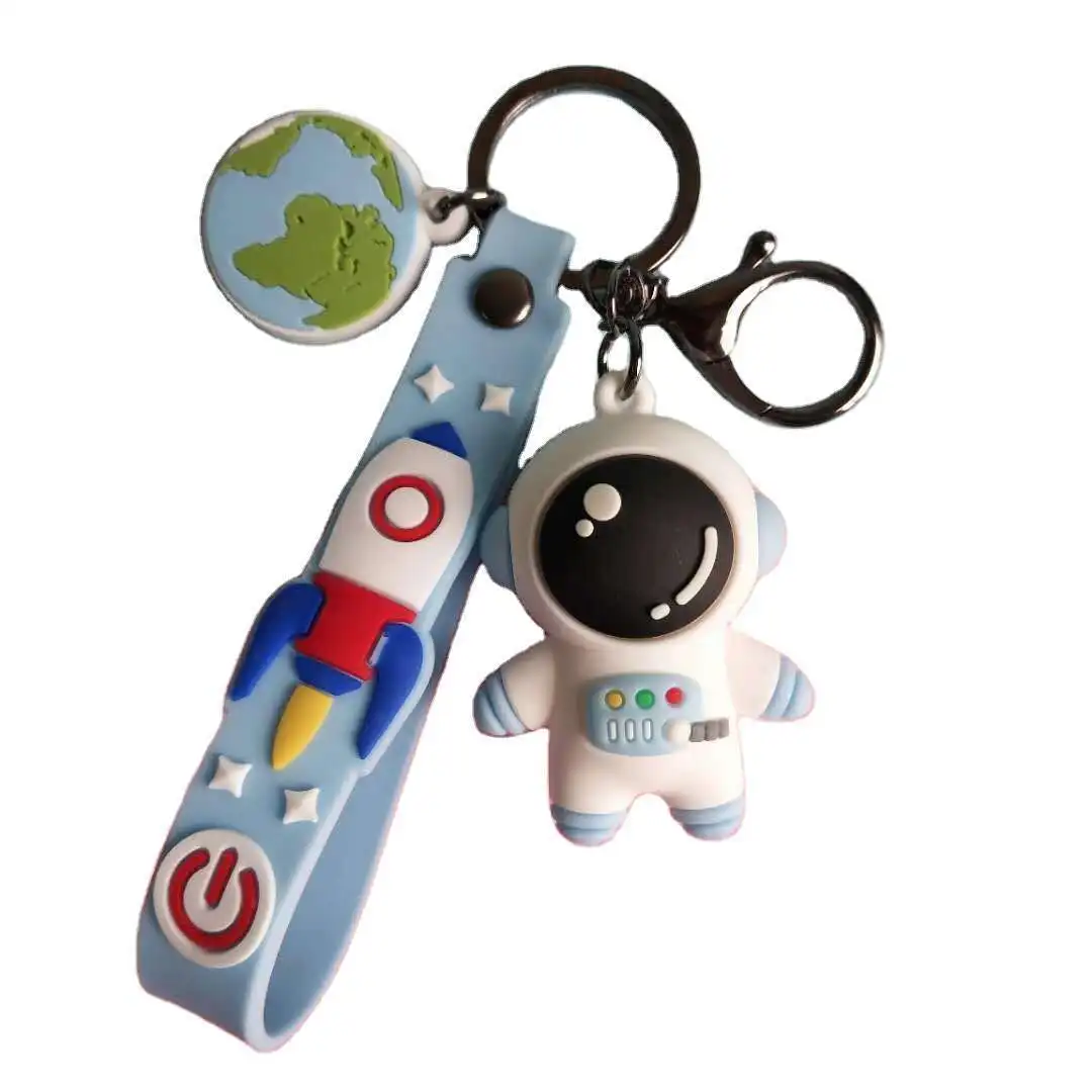 

2021 New Product Creative Cartoon Astronaut Spaceman Keychain Doll School Bag Pendant Car Keychain Ring Jewelry Small Gift Cute
