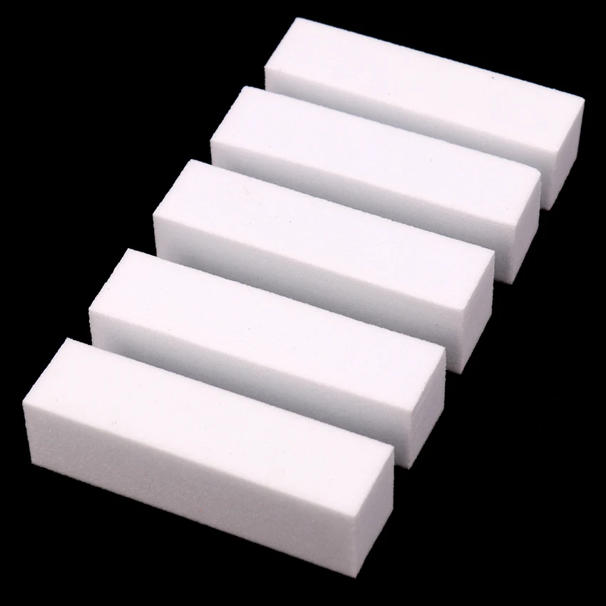 10 шт. шлифовальная губка для ногтей буферы пилка УФ геля белая буферный блок лак